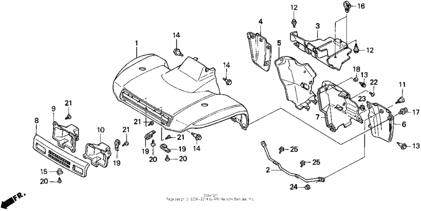 Trx300 front fender (trx300) ('92) 92
