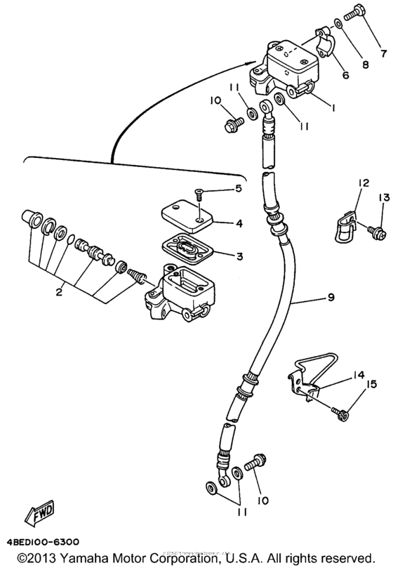 Front master cylinder
