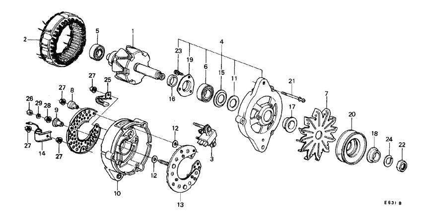 Alternator components