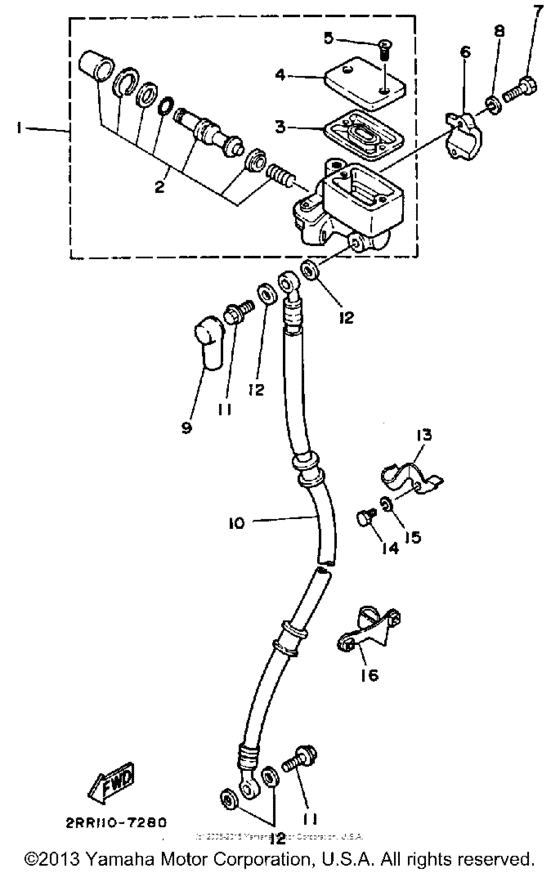 Front master cylinder