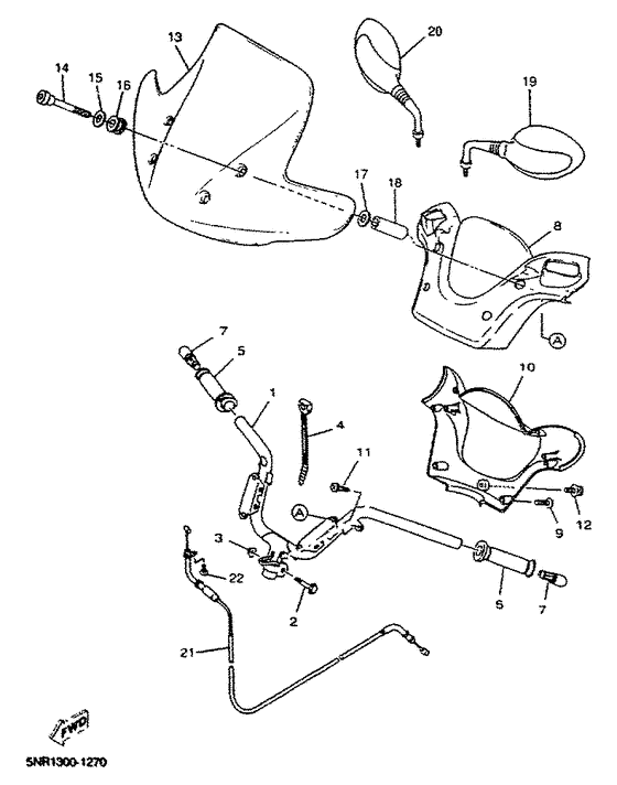 Steering handle & cable