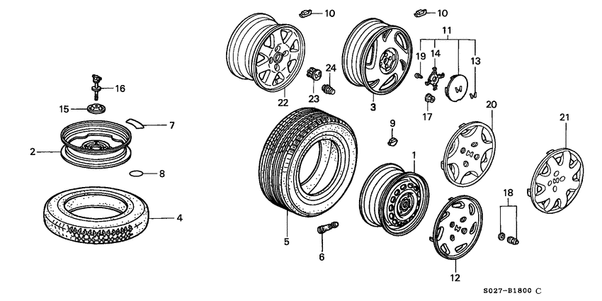 Tire/wheel disk