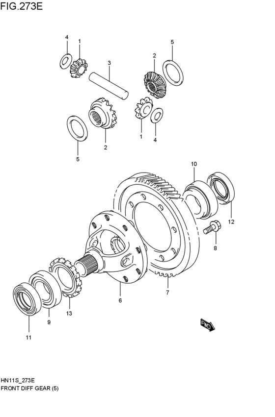 フロントデファレンシャルギヤ