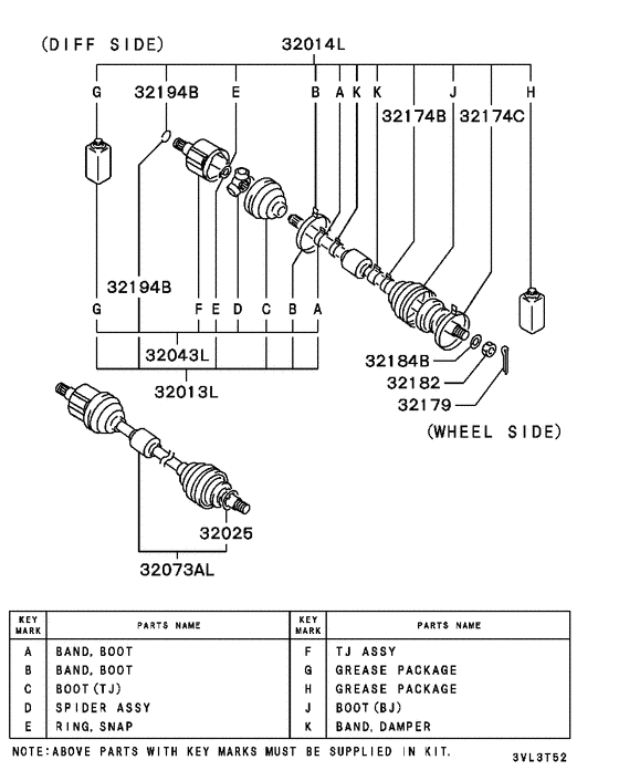 Front axle drive shaft