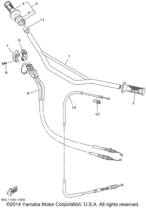 Steering handle & cable