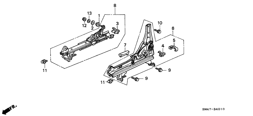 Front seat components