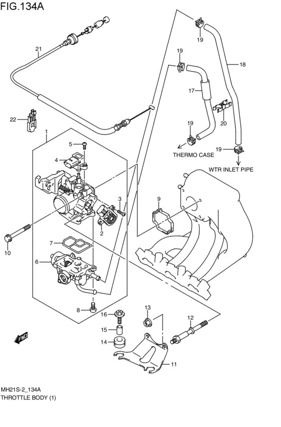 throttle body for 2004 2011 Suzuki WAGON R/PLUS/SOLIO/WIDE MH21S