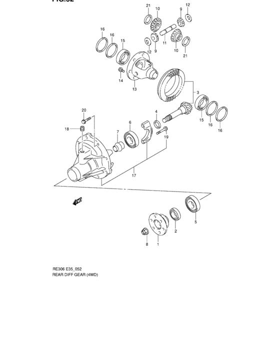 Rear defferential gear