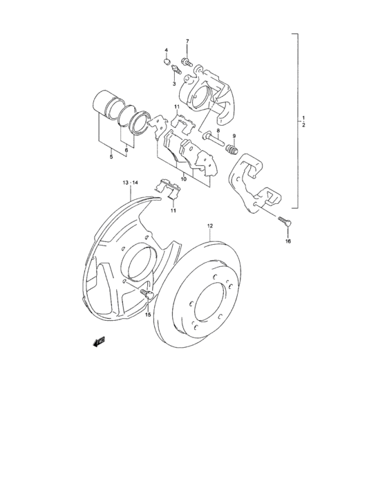 Front wheel brake