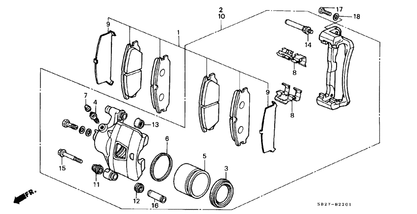 Front brake caliper