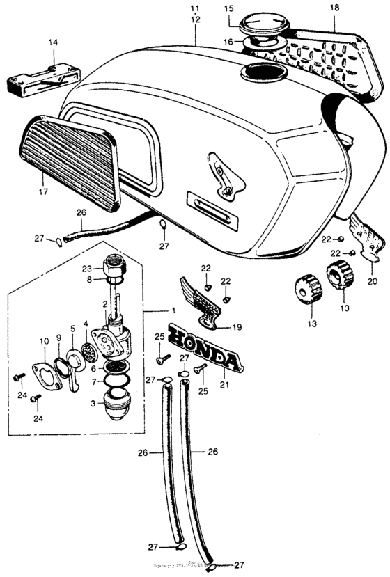 Fuel tank + fuel valve k2