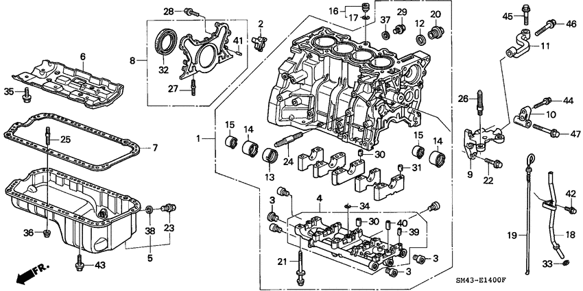 Cylinder block/oil pan