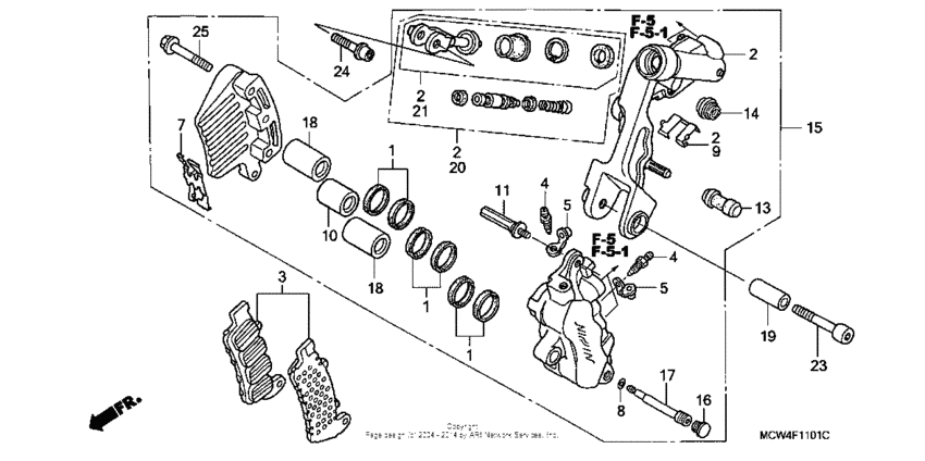 Left front brake caliper