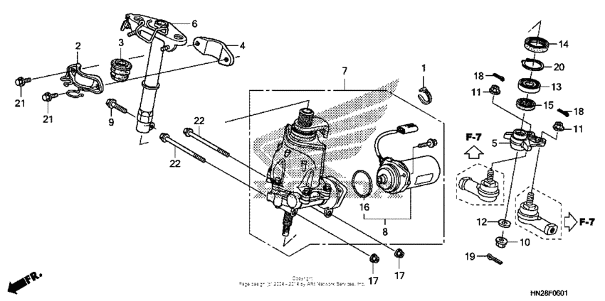 Steering shaft (power steering) (trx500fpa)