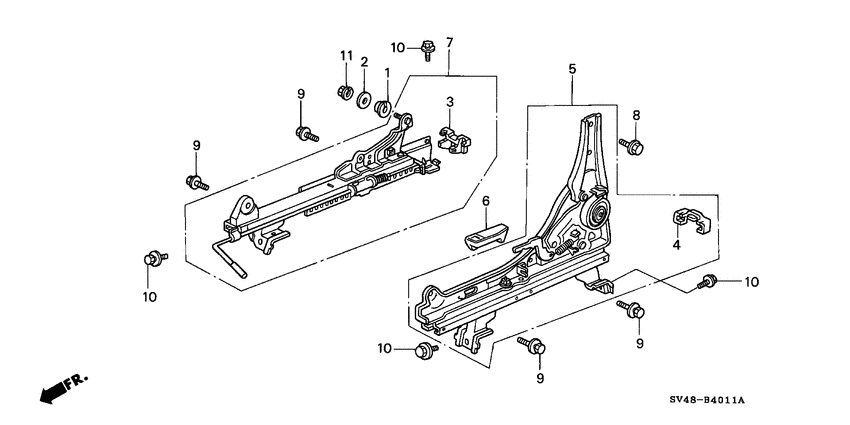 Front seat components