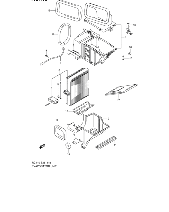 Evaporator unit