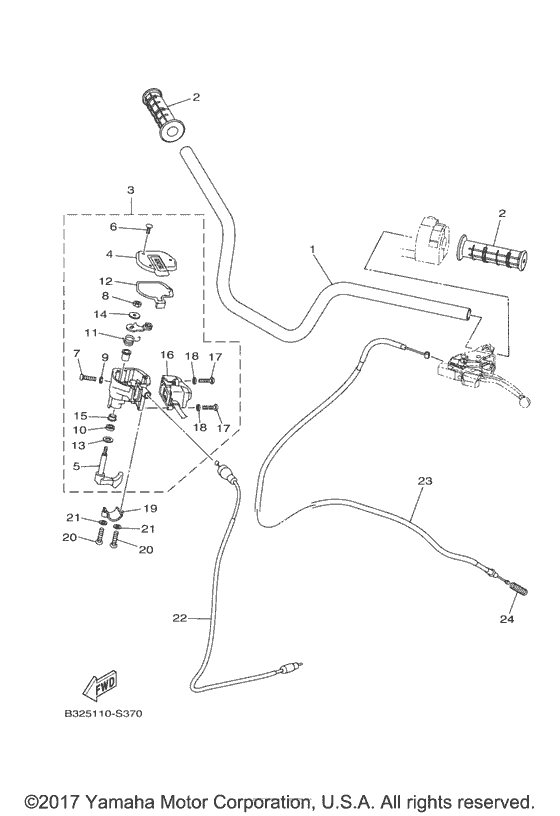 Steering handle & cable