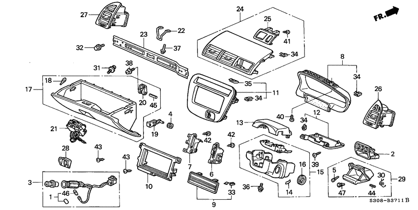 Instrument panel garnish