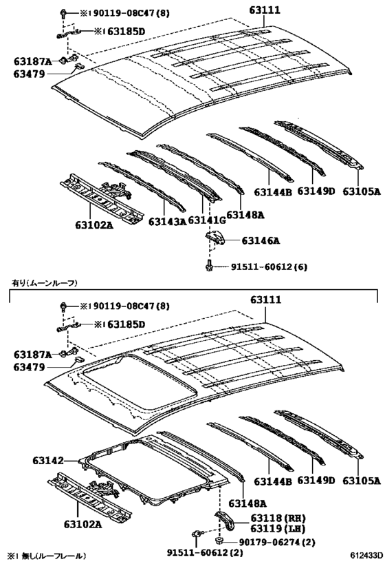 Roof Panel & Back Panel