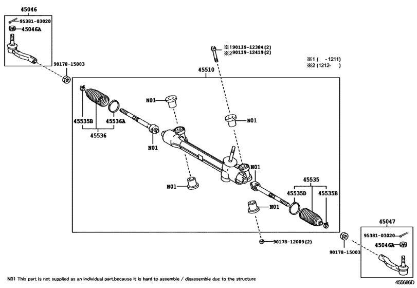 Front Steering Gear & Link