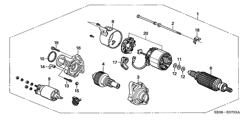 Starter motor component