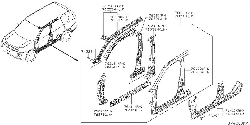 Body side panel
