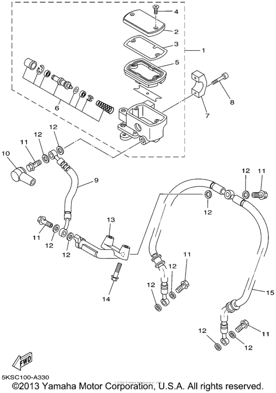 Front master cylinder