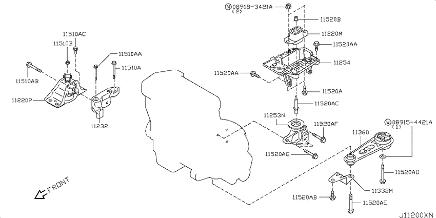 Engine & transmission   mounting