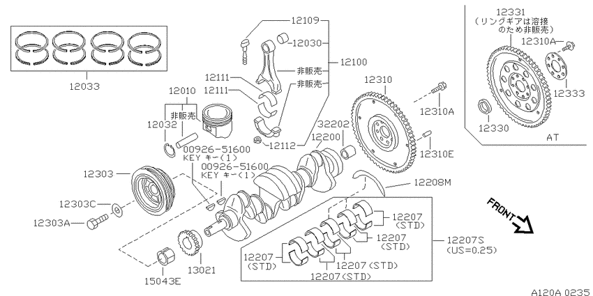 Piston,crankshaft & flywheel