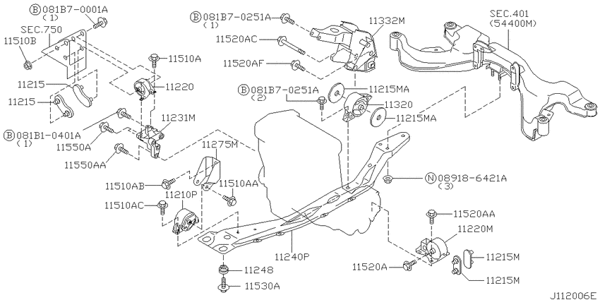 Engine & transmission   mounting