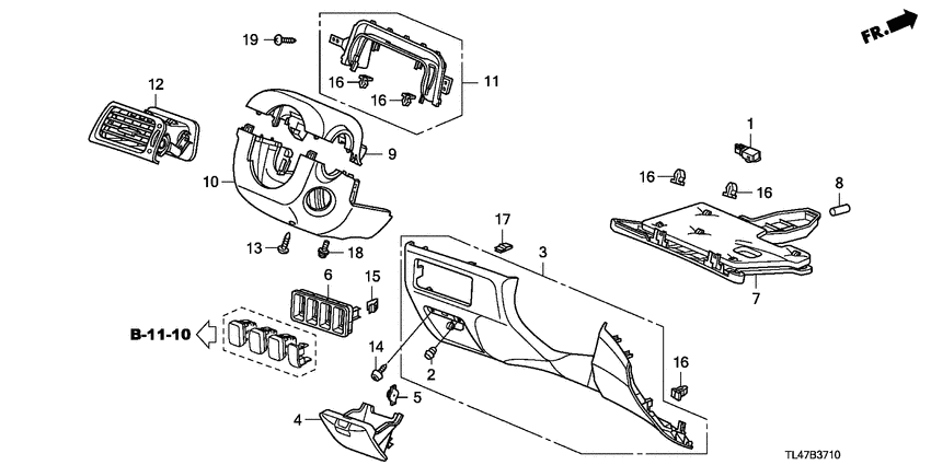 Instrument panel garnish