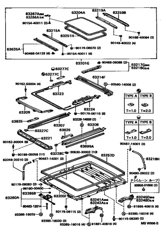Roof Panel & Back Window Glass