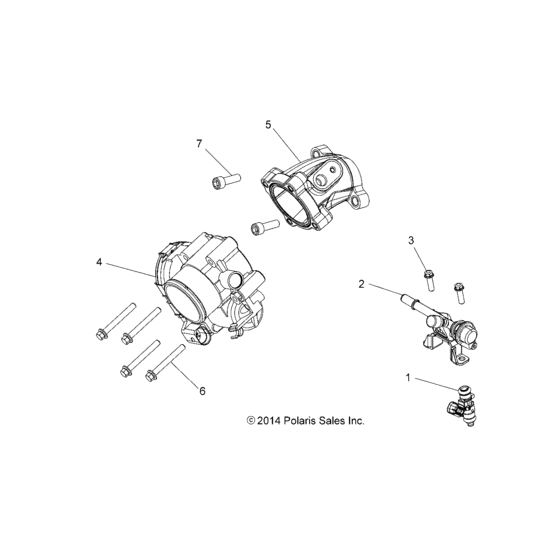 Engine, Throttle Body And Fuel Rail