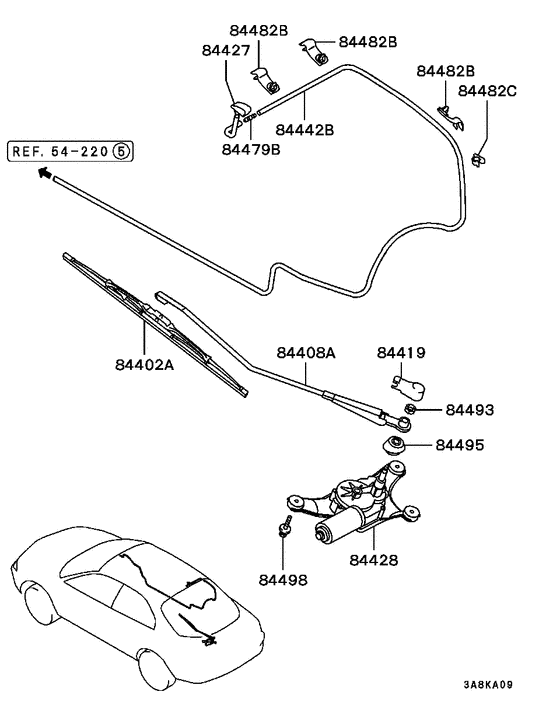 Rear window wiper & washer