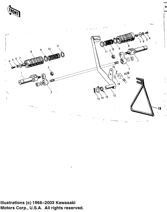 Footrests/stand/brake pedal