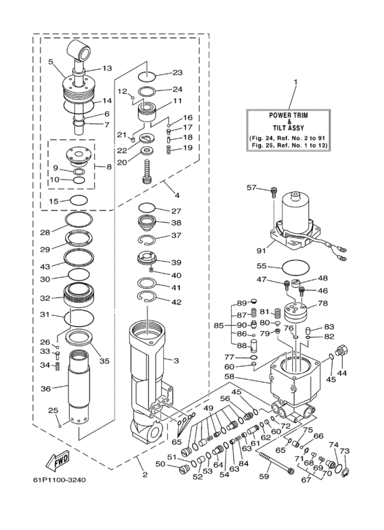Power trim tilt assy
