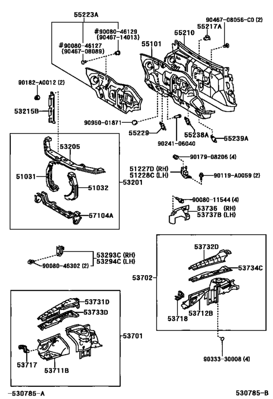 Front Fender Apron & Dash Panel
