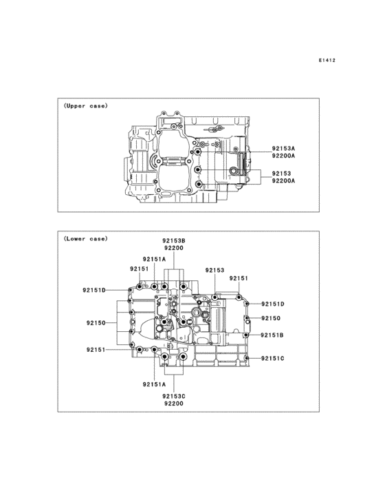 Crankcase bolt pattern