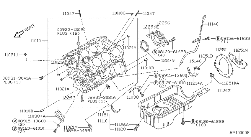 Cylinder block & oil pan