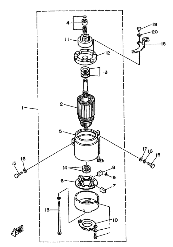 Starting motor