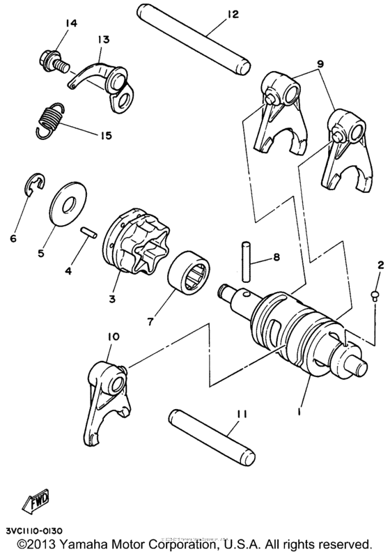 Shift cam - shift fork
