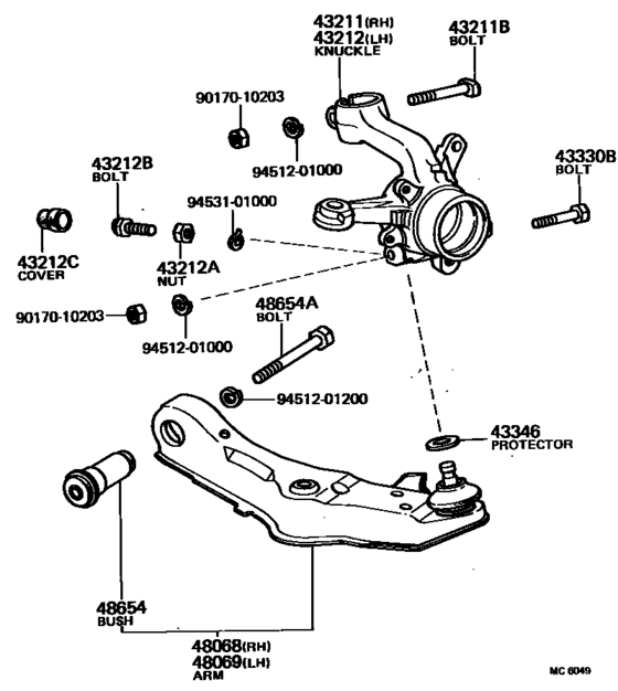 Front Axle Arm & Steering Knuckle
