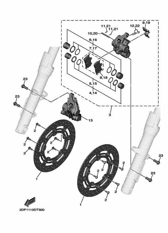 Front brake caliper