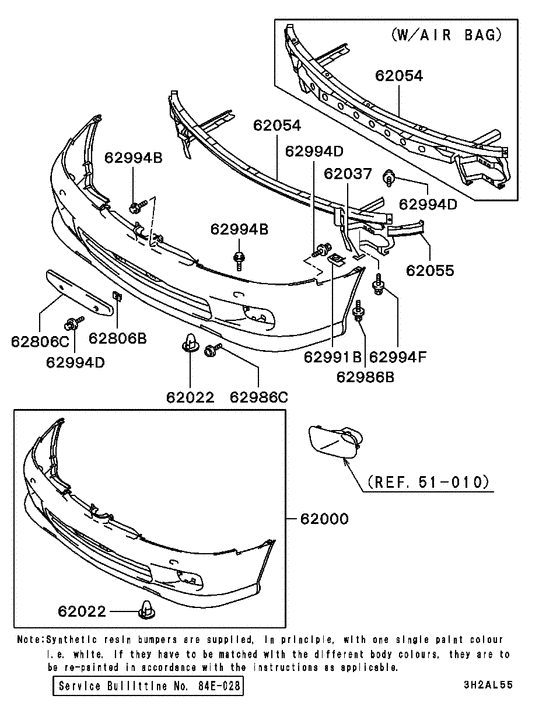 Front bumper & support