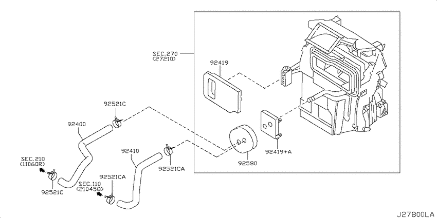 Heater piping