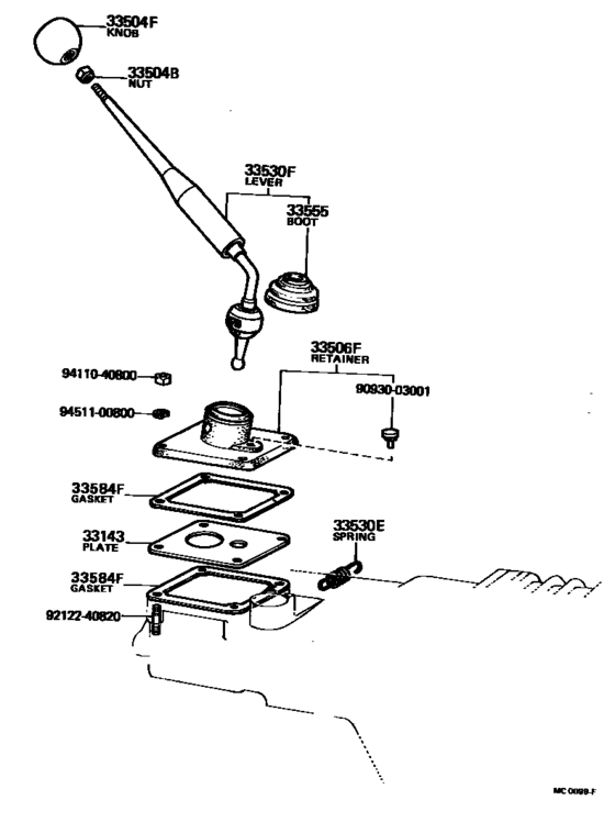 Shift Lever & Retainer