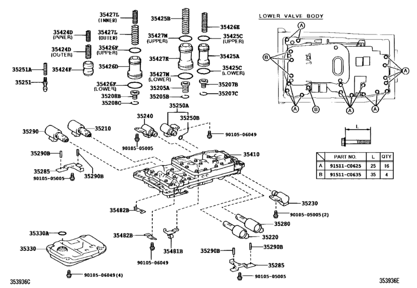 Valve Body & Oil Strainer (Atm)