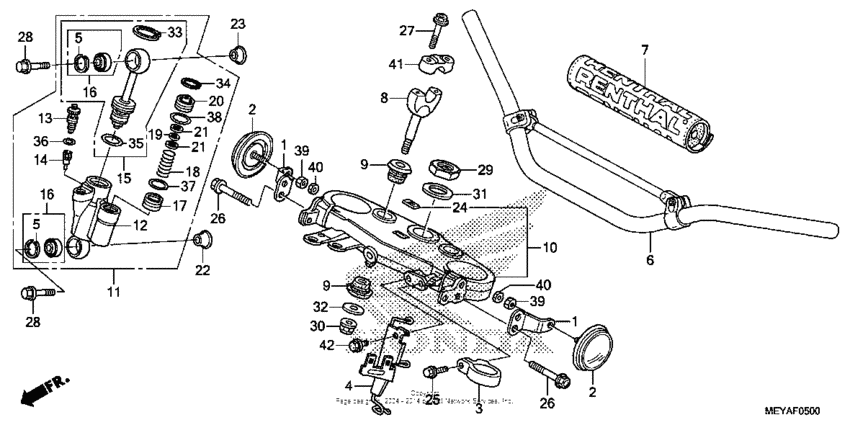 Handlebar + top bridge