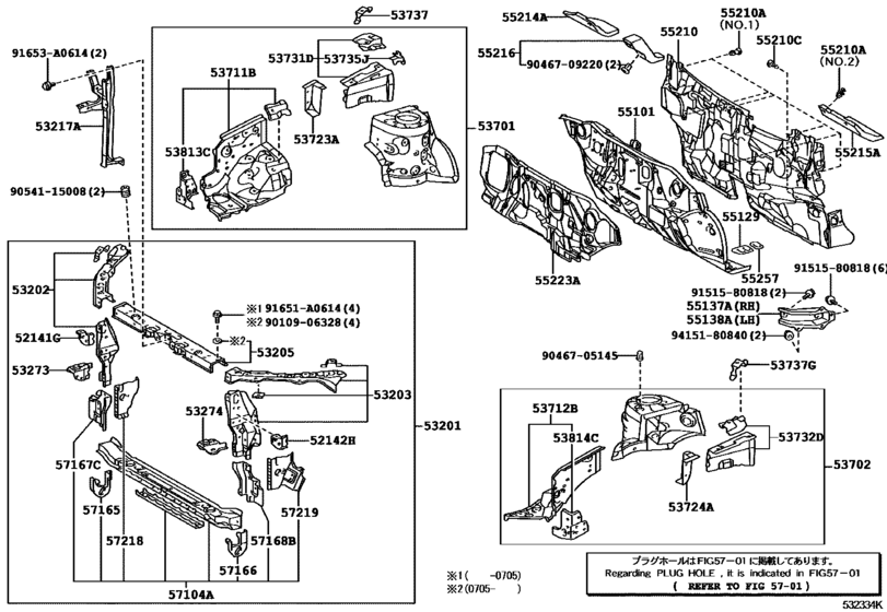 Front Fender Apron & Dash Panel