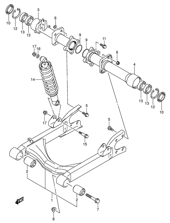 Rear swingingarm